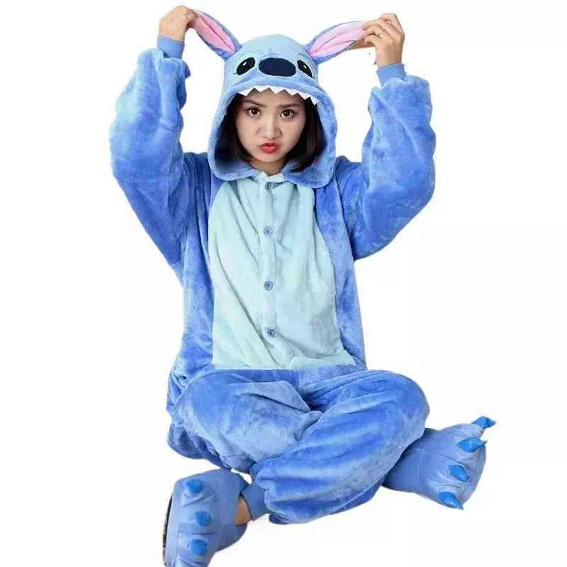 Mulheres e homens Ponto Animal Onesies, Pijama com capuz dos desenhos animados, Trajes de Halloween, Natal Onesie, adultos, Kigurumi
