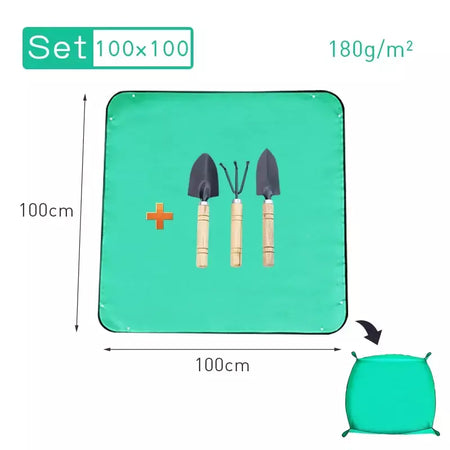 Tapete de plantio dobrável à prova d'água, tapete de jardim para vaso de flores, transplante, mistura de solo, ferramenta de poda de plantas