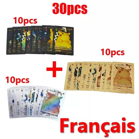 Pokemon arco-íris cartões ouro prata vmax gx cartão coleção batalha trainer cartão espanhol inglês francês criança brinquedos presentes de natal