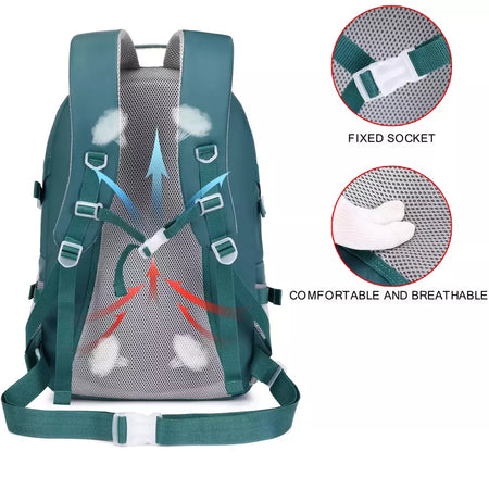Mochila de caminhada impermeável para homens e mulheres, acampamento ao ar livre, bolsa de viagem, 17 "laptop, 40L