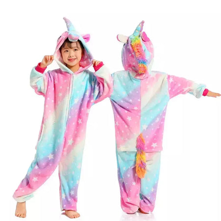 Kigurumi-Animal Onesies infantil, unicórnio, panda, macacão, pijama, anime, cosplay, fantasias, Natal, halloween, crianças, meninos, meninas