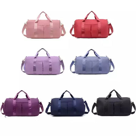 Impermeável Nylon Sports Gym Bags para Homens e Mulheres, Bolsa de Viagem, Yoga Mat, Sapatos Compartimento, Treinamento, Fitness, ao ar livre