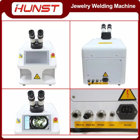 Hunst jóias máquina de solda a laser 80w solda mini soldador a laser de fibra portátil para ouro prata titânio anéis colar metal