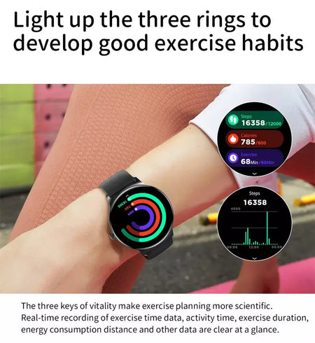 Para huawei novo ultra fino amoled relógio inteligente tela feminina sempre exibir tempo freqüência cardíaca bt chamando high-end moda smartwatch