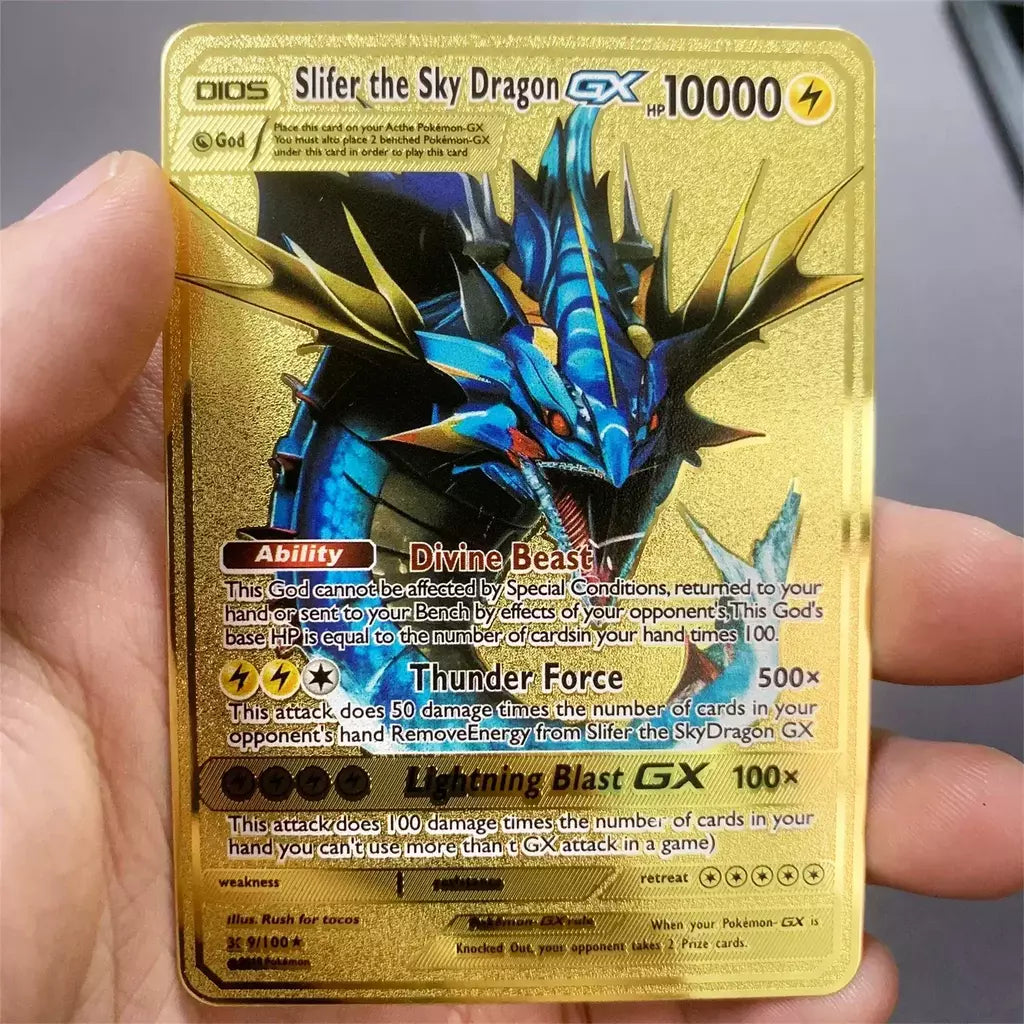 999999 Pontos hp pokemon cartão de metal charizard ouro metal super cartões inglês cartão mewtwo vmax mega anime jogo coleção presentes