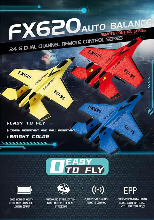 Avião de combate de controle remoto para crianças, RC Foam Aircraft, SU-35 Plane, 2.4G Radio Control Glider, brinquedos para meninos