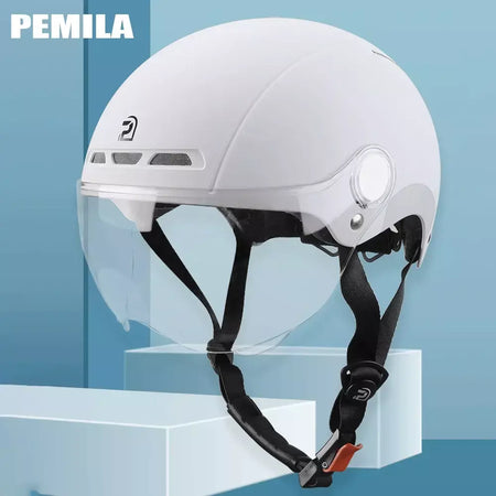 PEMILA-Capacete de Ciclismo com Lente Goggles para Homens e Mulheres, Capacete de Bicicleta, MTB Road Bike, Adesivo Refletivo, E-Bike, Motocicleta