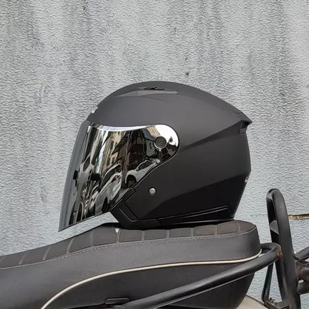 Homens motocicleta metade capacetes lente dupla scooter moto capacete casco aldeia equitação capacete de moto motocross capacetes-JIEKAI