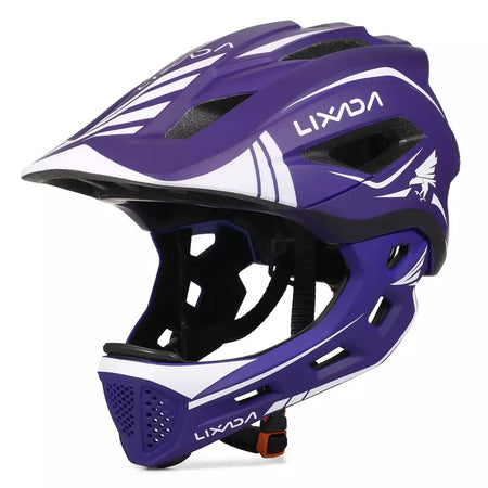 Lixada crianças 2-em-1 destacável capacete facial completo crianças esportes capacete de segurança da bicicleta equipamentos de proteção crianças capacete de ciclismo