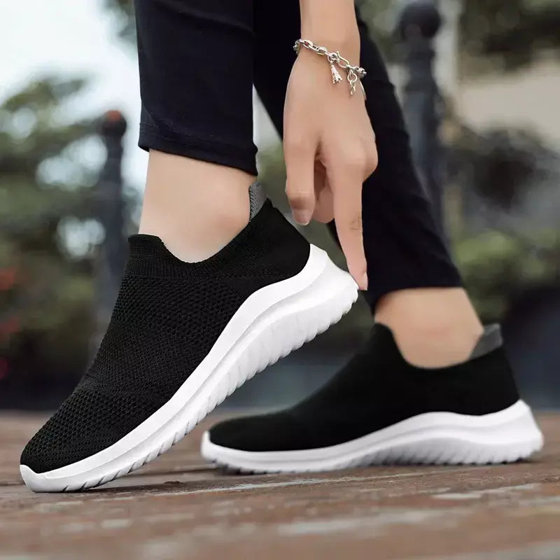 Sapatos masculinos tênis de malha respirável deslizamento em tênis de corrida ao ar livre antiderrapante casal jogging treinamento caminhadas sapatos esportivos