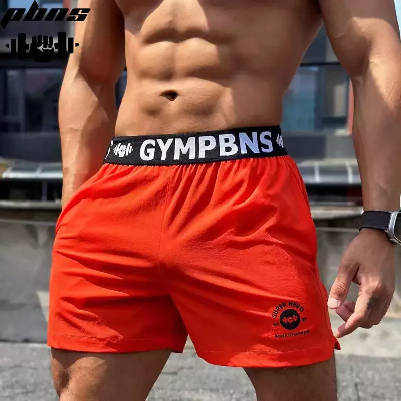 Calções Esportivos de Verão Masculino, Fitness Três Pontos, Treinamento, Rapidamente Secagem, Tecido, Lazer, Corrida, Lazer, Treinamento