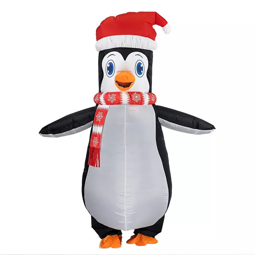 Natal engraçado trajes infláveis homem de gengibre papai noel elk boneco de neve árvore pinguim adulto criança halloween carnaval festa