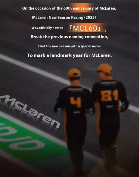 1:43 MCL60 2023 4 # Lando Norris P2 British GP Mclaren F1 #81 Oscar Piastri Diecast coleção de modelos de liga de amor clássico Hobby