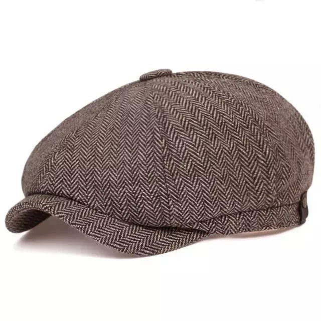 Selvagem casual masculino chapéu de jornaleiro, boné octogonal, britânicos pintores chapéus, boinas, espinha de arenque bonés lisos, boinas hip hop, outono, inverno
