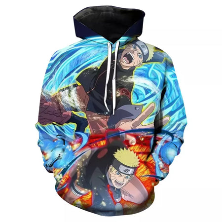 Bandai 2024 novo anime europeu e americano naruto série 3d impressão digital camisola com capuz das mulheres dos homens casual hoodie