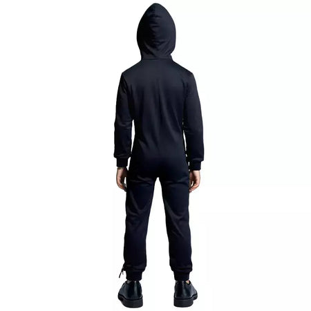 Halloween meninos trajes esqueleto horror preto luminoso fantasma apertado com capuz macacão palco papel traje desempenho terno