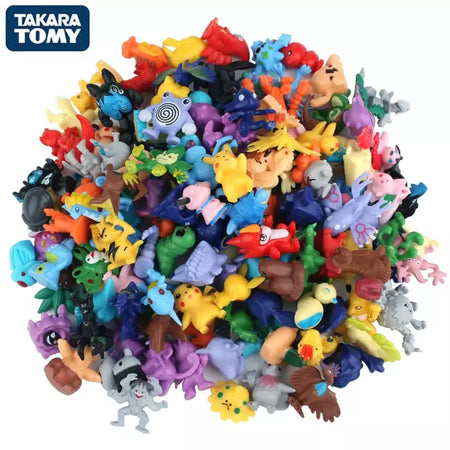 Pokémon Pikachu Mini Action Figure Model Toy para Crianças, Bonecas Coletivas Anime, Presentes de Aniversário, Não Repetindo, 24 Unidades, Conjunto, 2-3cm