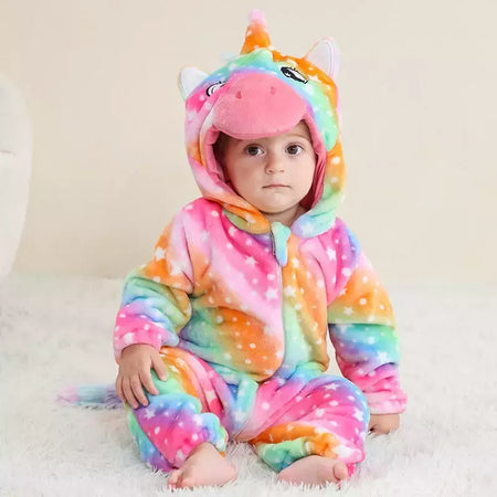 Macacão Dinossauro Vermelho para Bebê Recém-nascido, Criança Cosplay Roupas, Pijama Kigurumi, Bonito Animal Romper, Unicórnio Onesies, Meninos e Meninas