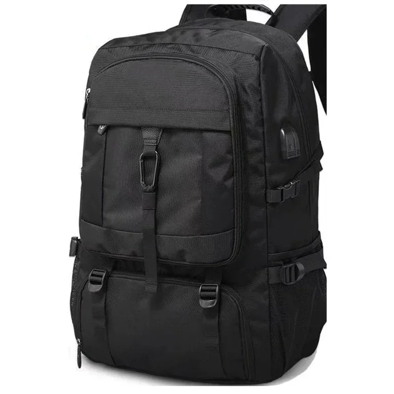 Mochila de Viagem Grande Impermeável Para Homens, Compartimento Separado De Sapatos, Bolsa De Negócios, Esportes Ao Ar Livre, Mochilas De Armazenamento Pretas, 50L, 80L