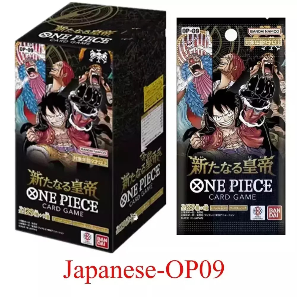 Uma peça tcg caixa de reforço de cartão de jogo japonês selado autêntico japonês OP01-OP13 série completa caixa de reforço cartões de coleção de jogo