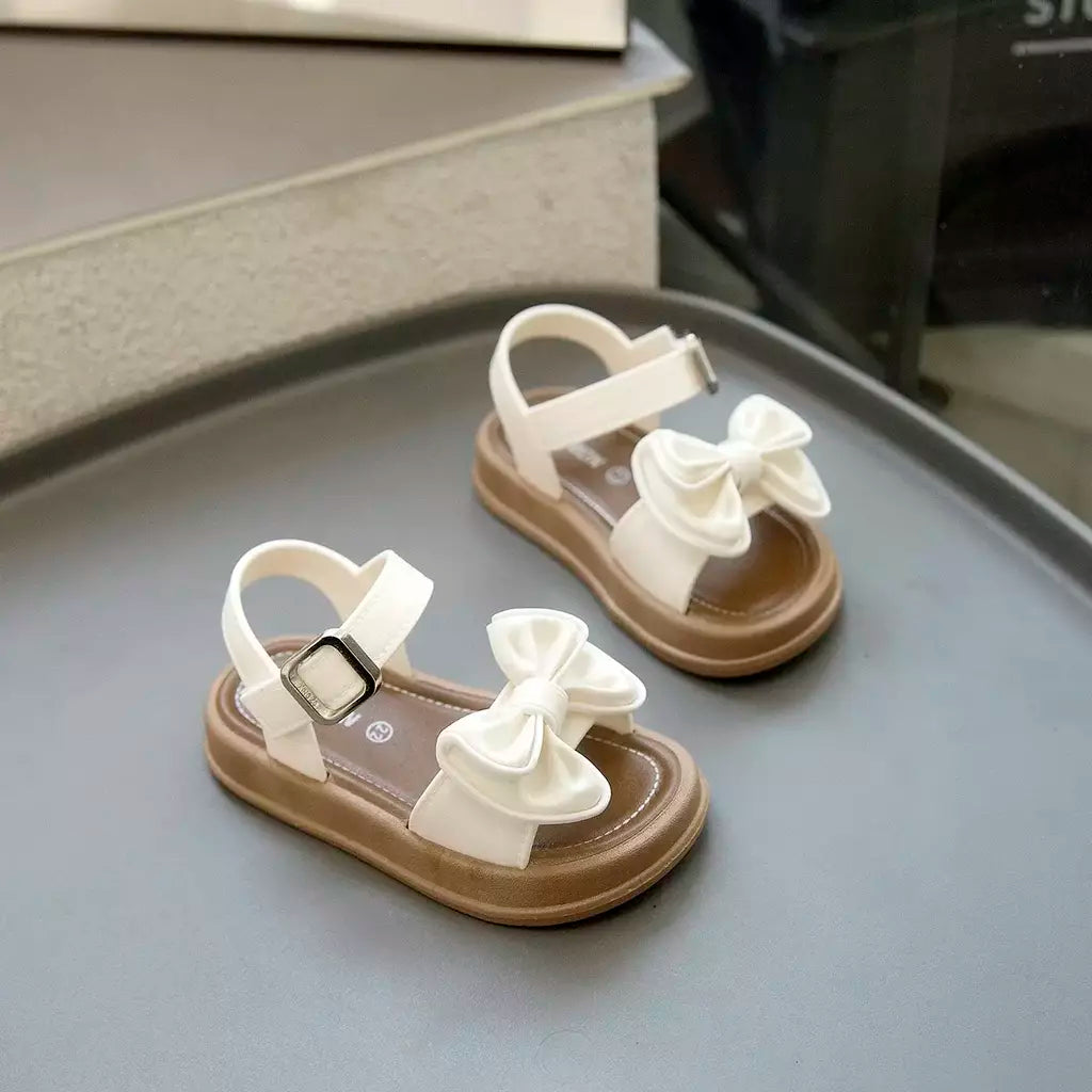 Meninas princesa sandálias de verão crianças verão sapatos de praia sapatos de dedo do pé aberto moda bowknot casual meninas sandálias sapatos de verão