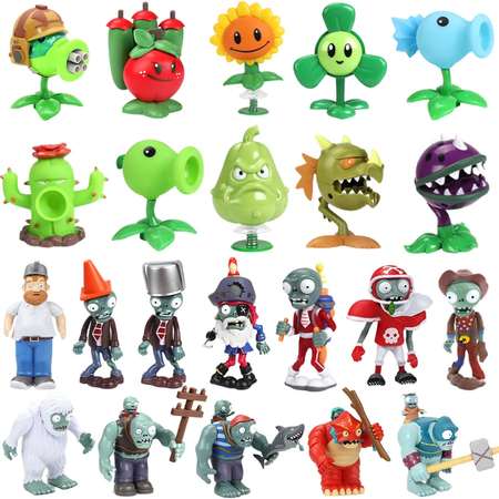 Plantas vs zumbis figura de ação gargantuar dr. zumbi conehead balde de futebol yeti figuras presentes de aniversário crianças brinquedo para meninos