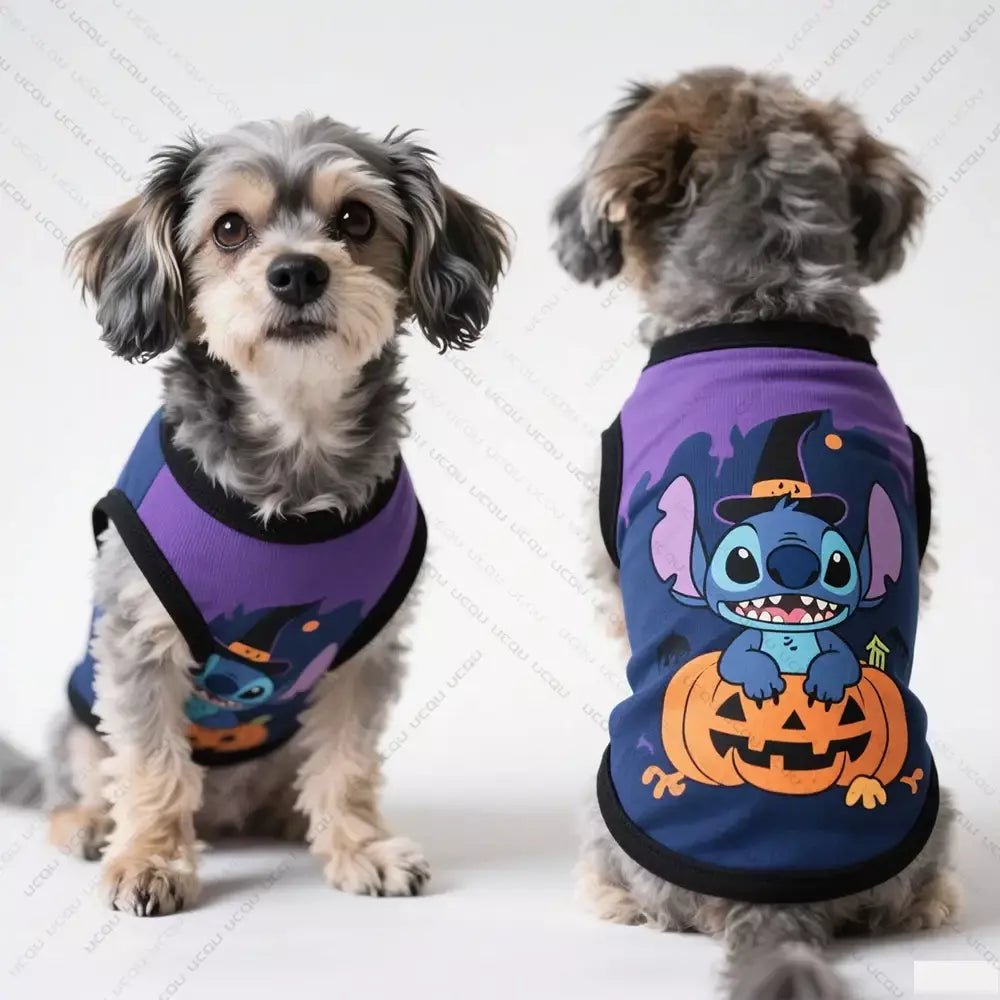 2025 halloween pet gato e cão trajes aterrorizantes padrões de ponto coletes para cães adereços exclusivos de halloween para animais de estimação bonitos