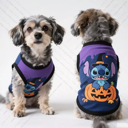 2025 halloween pet gato e cão trajes aterrorizantes padrões de ponto coletes para cães adereços exclusivos de halloween para animais de estimação bonitos