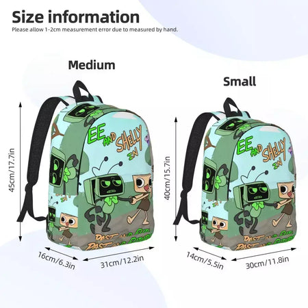 Mochila fofa Dandys World para homens e mulheres, legal, estudante, trabalho, mochila, jogo, laptop, bolsa de ombro ao ar livre