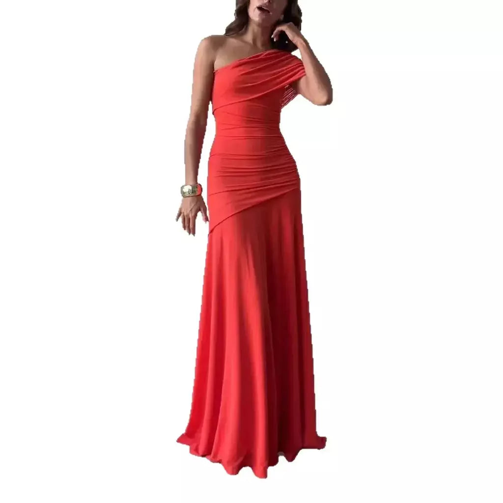 Sexy assimétrico colarinho tubo superior sem costas midi saia vestido com tule plissado splice manga curta vestido feminino para festa
