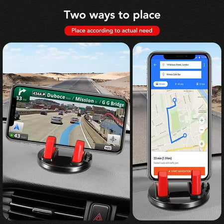 Suporte do telefone do carro do silicone macio Anti Slip, Suporte do telefone móvel, Suporte do painel do GPS, Suporte de 360 graus