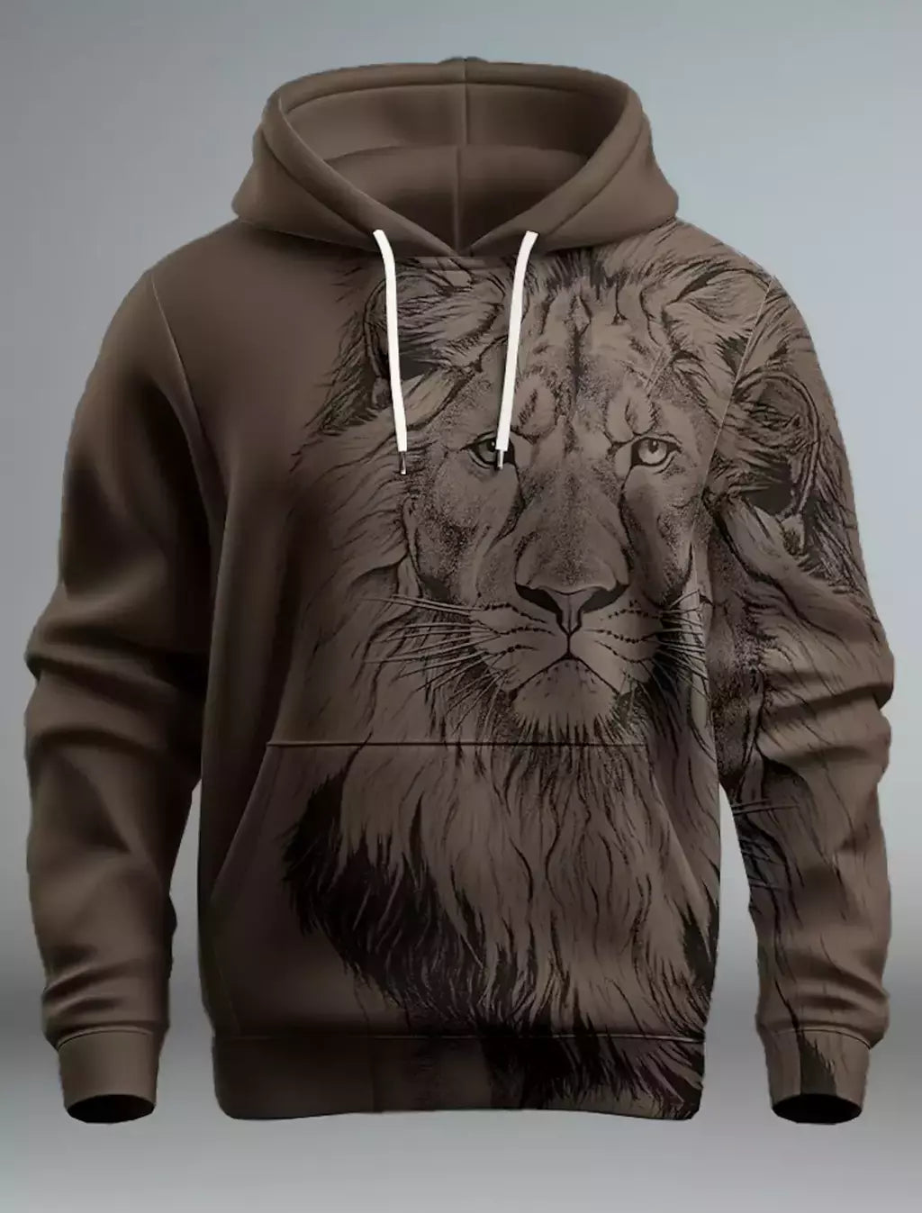 Capuz de manga comprida masculino, moletom com capuz, impressão 3D, bolso frontal, streetwear, moda primavera, novo