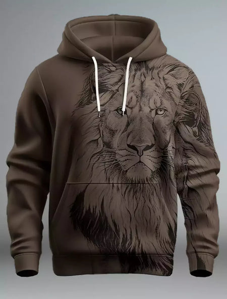 Capuz de manga comprida masculino, moletom com capuz, impressão 3D, bolso frontal, streetwear, moda primavera, novo