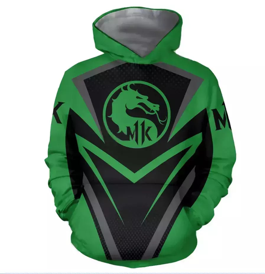 Homens e mulheres Mortal Kombat Game Hoodies, Streetwear 3D Print, Moletons extragrandes, Pullovers infantis, Roupas de treino, Moda