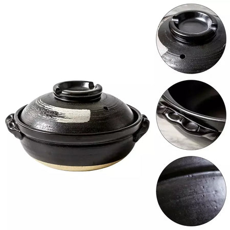 Pote cerâmica argila cozinhar caçarola japonês guisado sopa tampa de terra panelas quentes coreano pot prato pan panelas estoque chinês