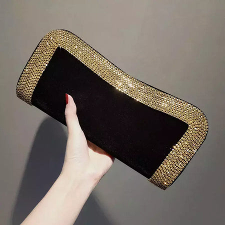 YoReAi-Beading Bolsa para Mulheres, Clutch Feminino, Bolsas de Ombro, Bolsas Festa, Veludo, Hobo-Bag Brilhante, Messenger Bag, Marca de Luxo