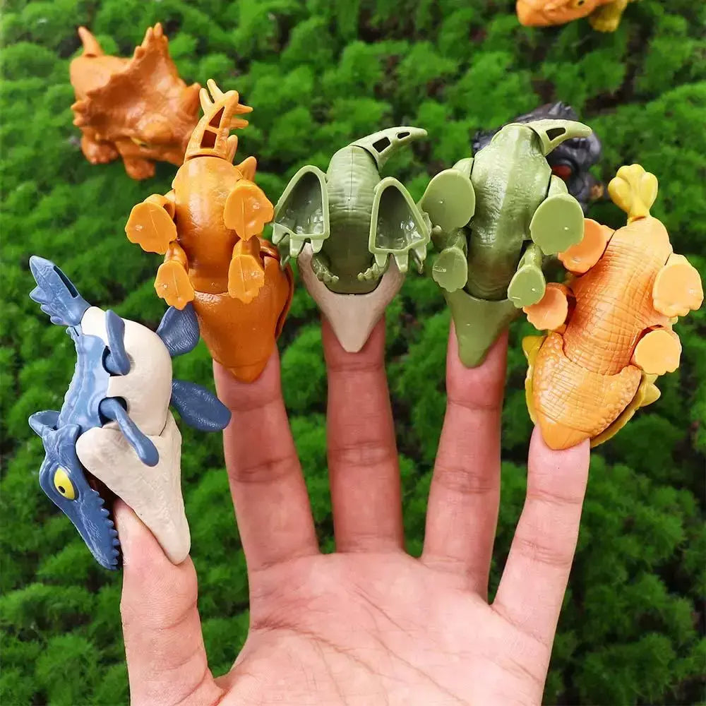 Dinossauro jurássico dino animal figura modelo parque brinquedo mordendo mão complicado elefante camaleão hipopótamo mosasaurus dedo para meninos presente