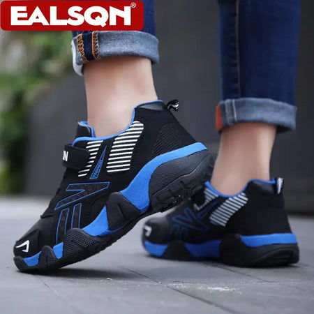 Quatro estações de couro crianças sapatos antiderrapantes ao ar livre tênis caminhada casual meninos esporte tênis tamanho 28-39