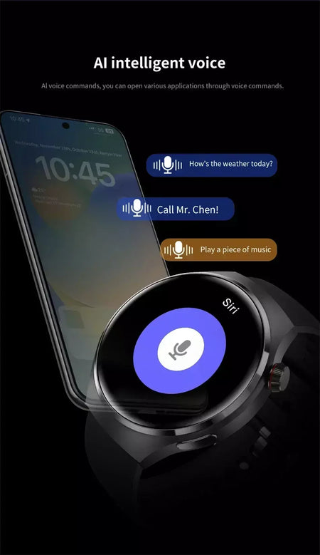 Xiaomi para pro relógio inteligente masculino 4 pro amoled tela hd bluetooth chamada gps nfc freqüência cardíaca açúcar no sangue smartwatch 2024 novo