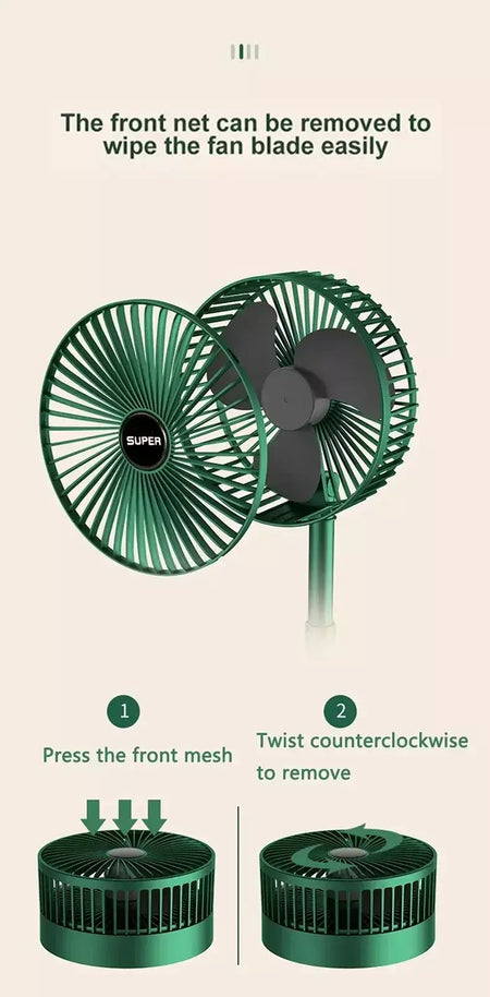 Mini ventilador elétrico portátil ajustável, Pequeno ventilador de refrigeração, Handy Desk, Casa, Escritório, Bateria de mesa, USB Recarregável
