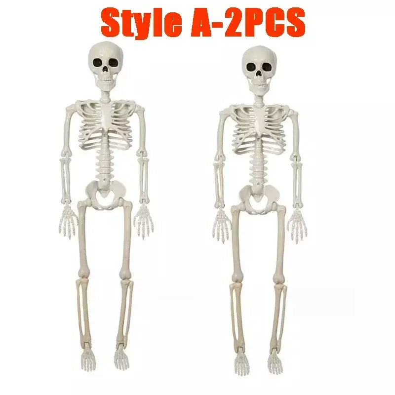 Esqueleto de forma humana de halloween de 40cm, esqueleto acessível, ossos de forma humana, decorações de herror de halloween, adereços de terror de casa assombrada
