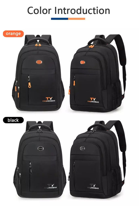 Mochila com zíper multicamadas, mochila de viagem de grande capacidade, mochila para homens e mulheres, mochila para computador de negócios, estudante b