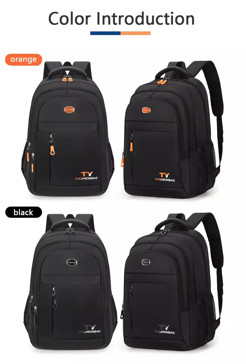 Mochila com zíper multicamadas, mochila de viagem de grande capacidade, mochila para homens e mulheres, mochila para computador de negócios, estudante b