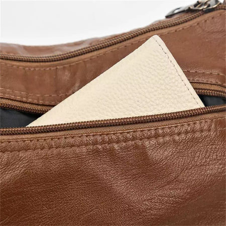 Bolsa de bolso multi couro PU vintage feminina, bolsas de ombro transversais femininas, bolsas de design de luxo, alta qualidade, 2023