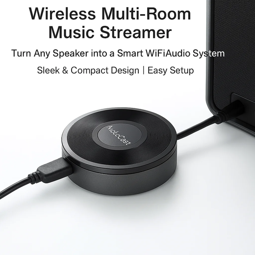 Audiocast m5 sem fio wifi música áudio streamer receptor audiocast ieast pplaydlna para airplay áudio música adaptador multi sala