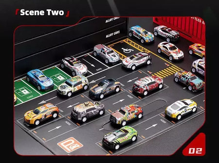 48 peças conjuntos de carros de liga metálica, modelos de carros de brinquedo, carros de corrida de carros de lata, modelos de carros clássicos, presentes de Natal
