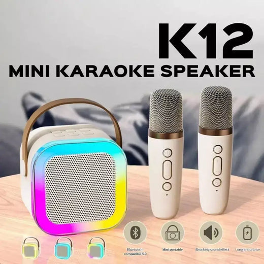 Karaoke Mini Áudio Sem Fio com Microfone, K12 Alto-falante Bluetooth, Casa Portátil, Bonito, K Canção, Família Máquina de Cantar, Novo, Quente