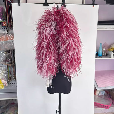 Boa de penas de avestruz arco-íris, 6/10/20 camadas, acessórios de festa fofos para mulheres, halloween, carnaval, cosplay, decoração de casamento, fantasia diy