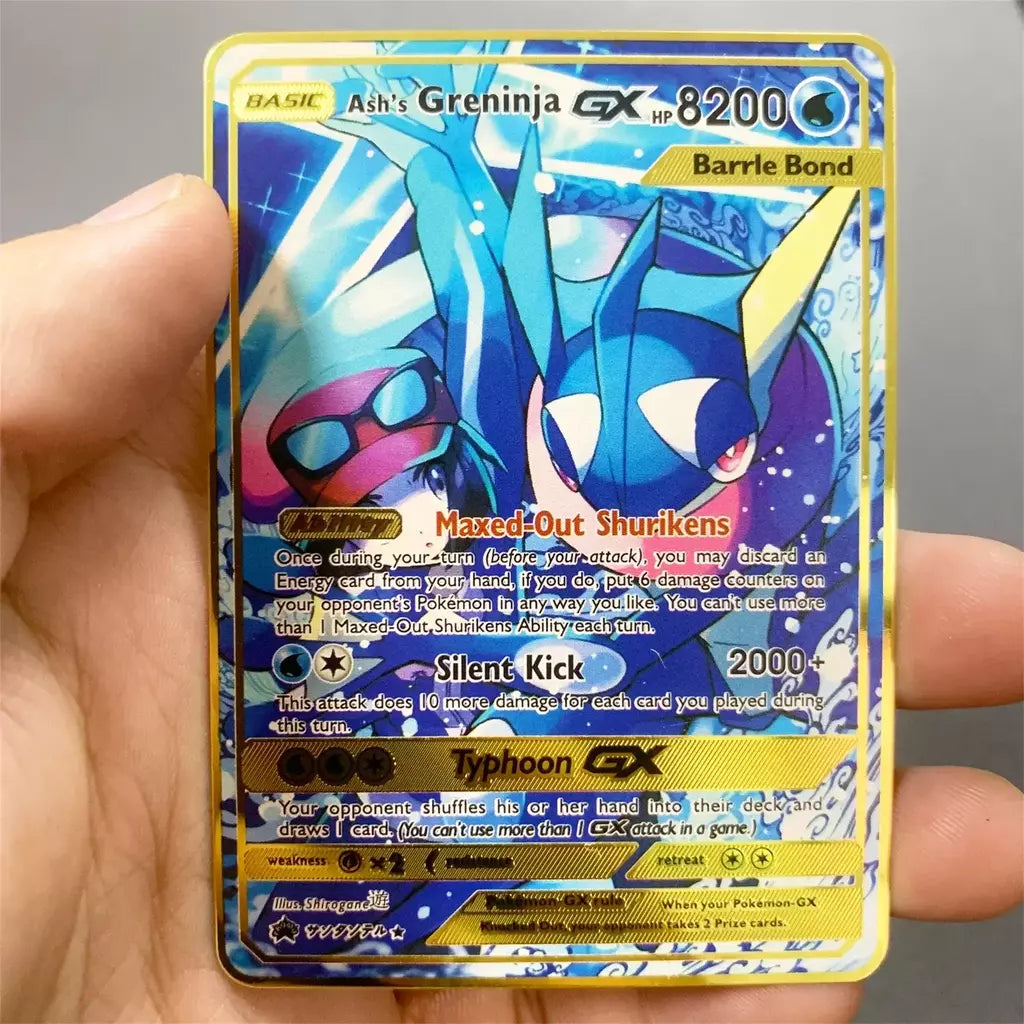 999999 Pontos hp pokemon cartão de metal charizard ouro metal super cartões inglês cartão mewtwo vmax mega anime jogo coleção presentes