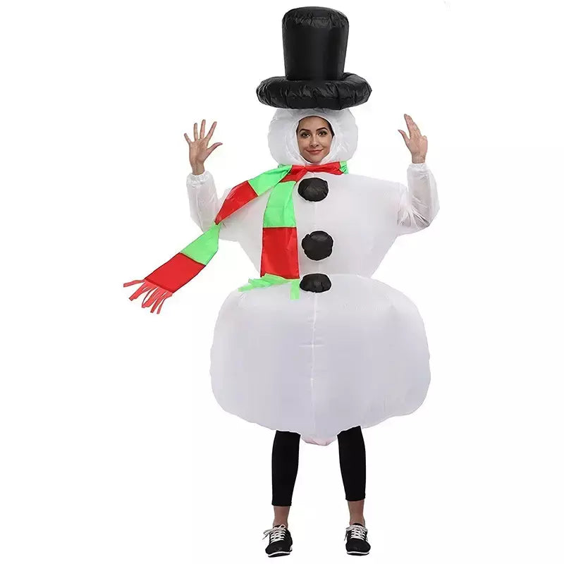 Natal engraçado trajes infláveis homem de gengibre papai noel elk boneco de neve árvore pinguim adulto criança halloween carnaval festa